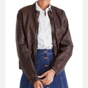 NWOT Madewell Aviator Leather Bomber Jacket